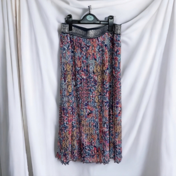 Rabe pleated floral midi skirt sz 14 bnwt - Picture 2 of 7